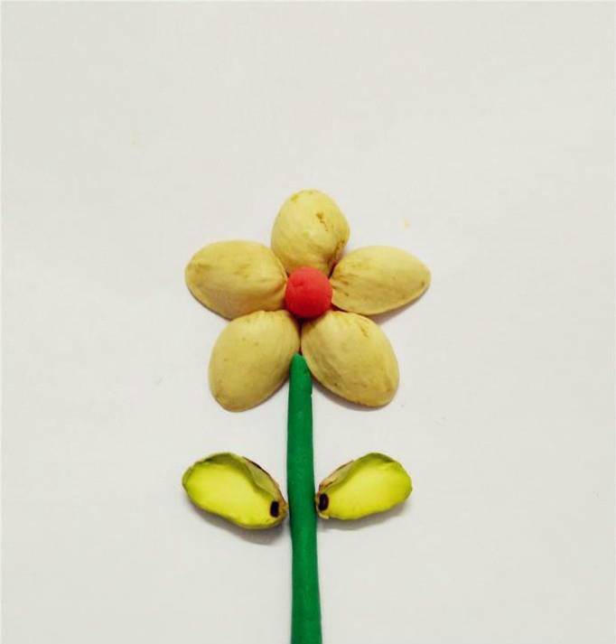 怎么用开心果壳制作漂亮的花儿