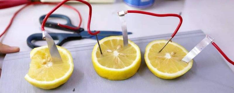 能通过水果发电原理制作出了水果电池