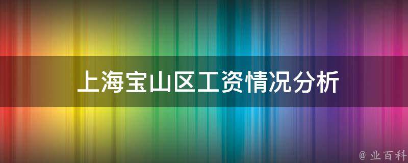  上海宝山区工资情况分析