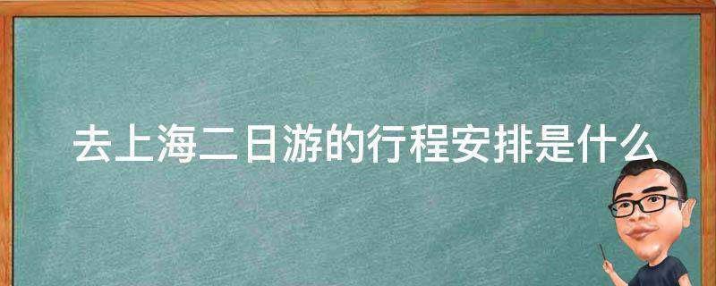  去上海二日游的行程安排是什么？