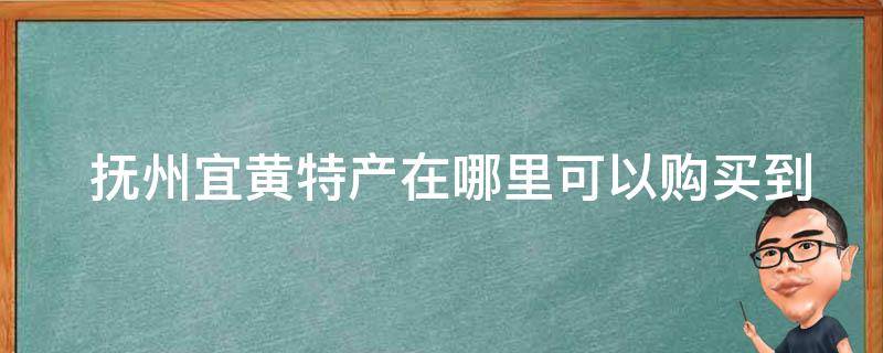  抚州宜黄特产在哪里可以购买到？