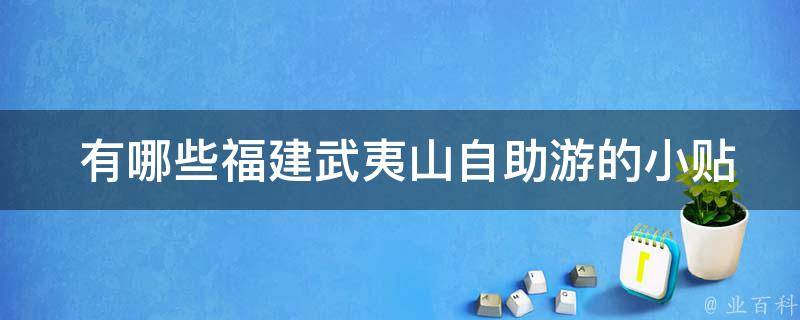  有哪些福建武夷山自助游的小贴士和注意事项？