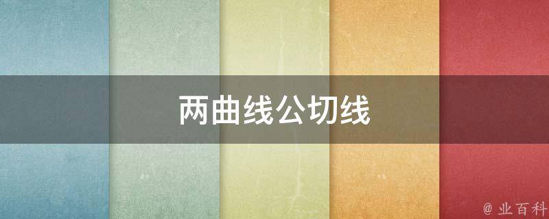 两曲线公切线 