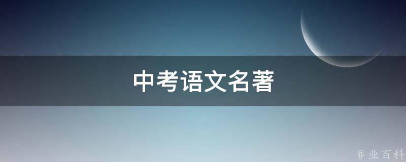 中考语文名著 