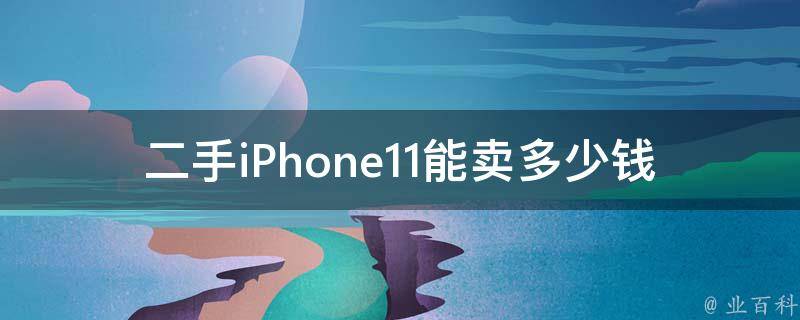 二手iPhone11能卖多少钱(市场行情和评估方法详解)