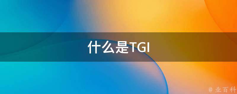 什么是TGI 