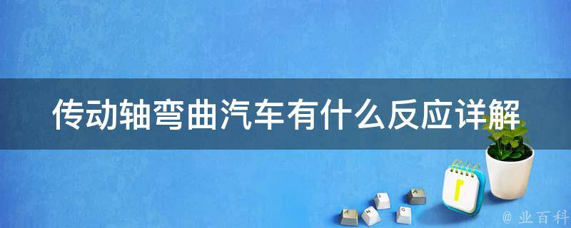 传动轴弯曲汽车有什么反应(详解传动轴弯曲的症状和处理方法)