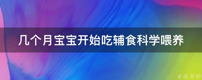 几个月宝宝开始吃辅食_科学喂养指南，适合不同月龄宝宝的辅食食谱推荐。