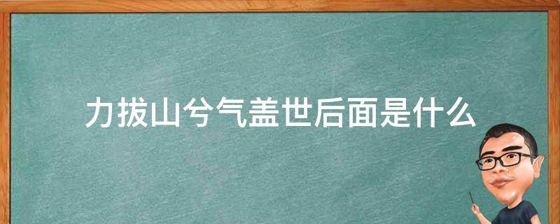 力拔山兮气盖世后面是什么 