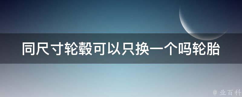 同尺寸轮毂可以只换一个吗_轮胎更换技巧与注意事项