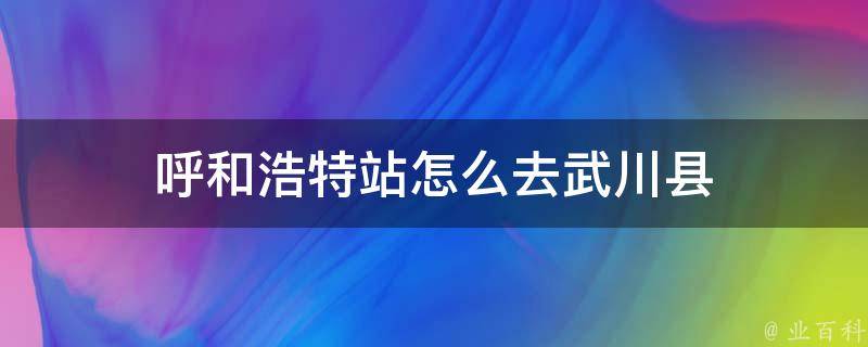 呼和浩特站怎么去武川县 