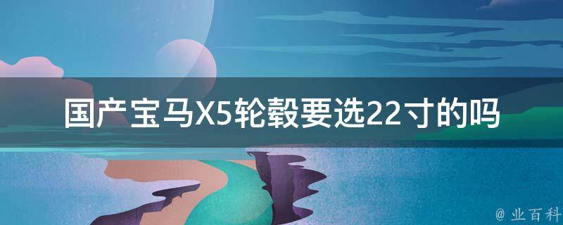 国产宝马X5轮毂要选22寸的吗？多少钱才能拥有最佳驾驶体验？_选轮毂的秘诀和**分析