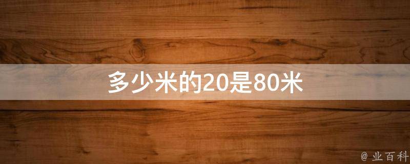 多少米的20是80米 