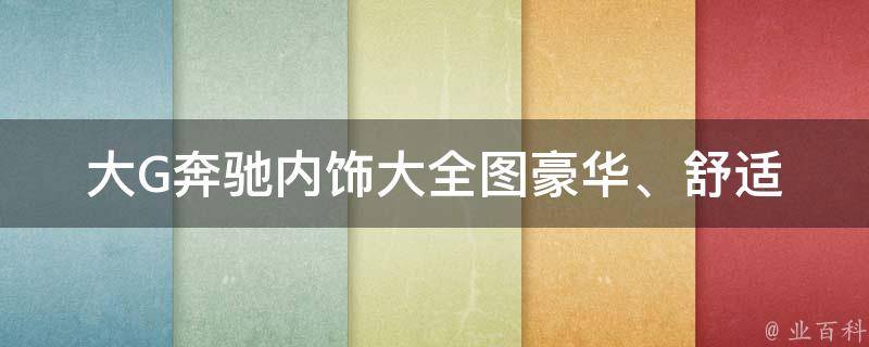 大G奔驰内饰大全图_豪华、舒适、高科技全面升级