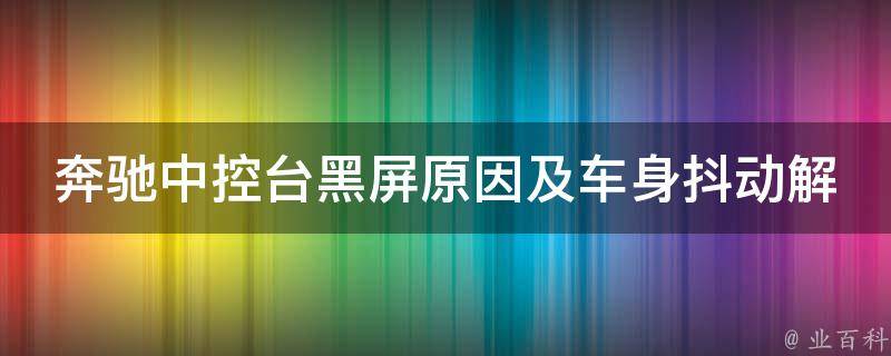 奔驰中控台黑屏原因及车身抖动解决方法(详解奔驰车辆电子故障排查)