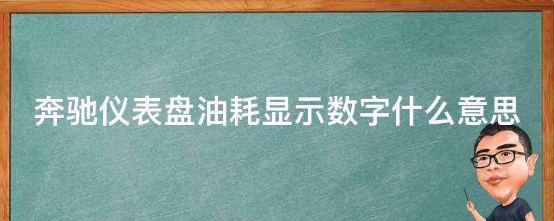 奔驰仪表盘油耗显示数字什么意思呀怎么回事