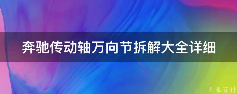 奔驰传动轴万向节拆解大全_详细步骤+常见问题解答+维修技巧