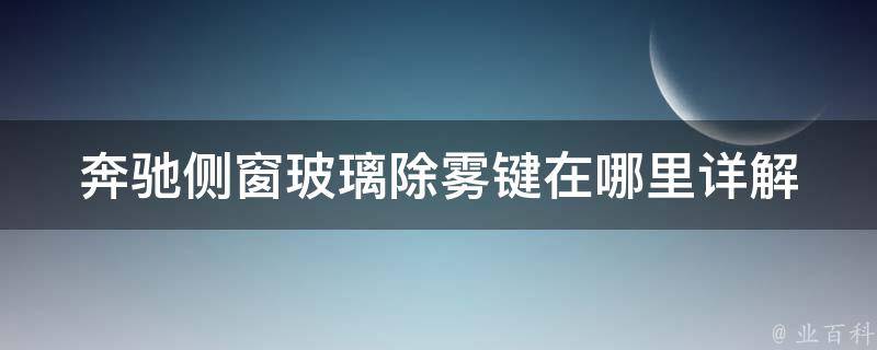 奔驰侧窗玻璃除雾键在哪里_详解功能图标及使用方法