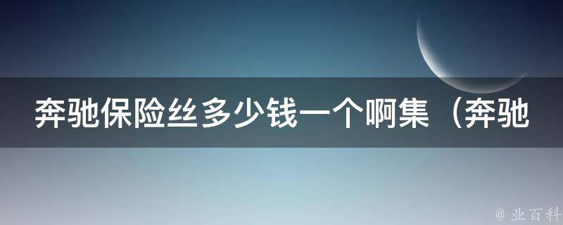 奔驰保险丝多少钱一个啊集_奔驰车型常见保险丝**及更换方法