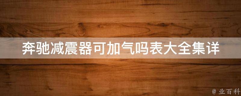 奔驰减震器可加气吗表大全集_详解奔驰车型减震器加气方法及注意事项