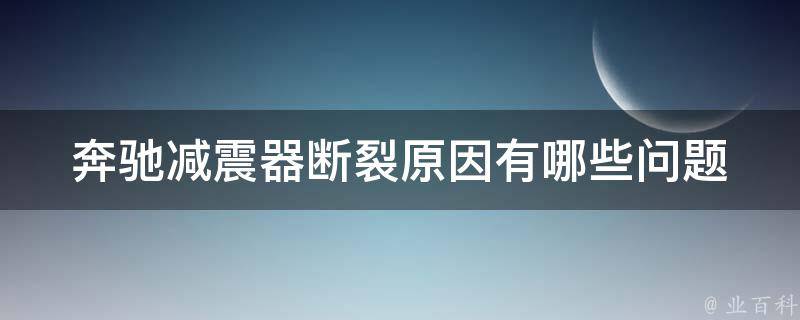 奔驰减震器断裂原因有哪些问题_详解奔驰减震器损坏的原因及解决方法