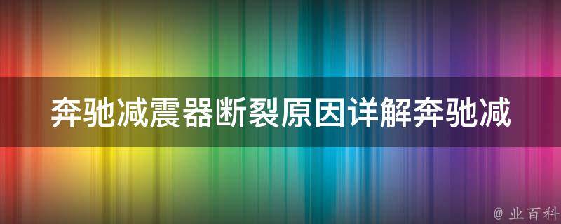 奔驰减震器断裂原因(详解奔驰减震器断裂的常见问题和解决方法)