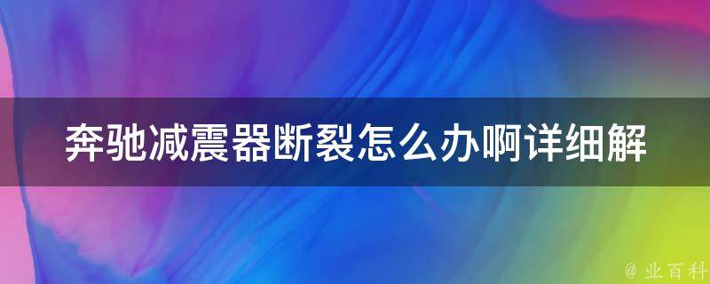 奔驰减震器断裂怎么办啊_详细解决方案及常见故障排查技巧