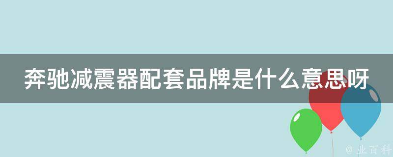 奔驰减震器配套品牌是什么意思呀图片(详解奔驰原装配件及相关品牌推荐)