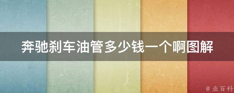 奔驰刹车油管多少钱一个啊图解_原厂配件VS适配件，哪个更划算？