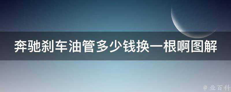 奔驰刹车油管多少钱换一根啊图解_详解奔驰刹车油管更换步骤及注意事项