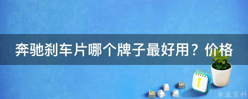 奔驰刹车片哪个牌子最好用？**多少？_2021年最新推荐