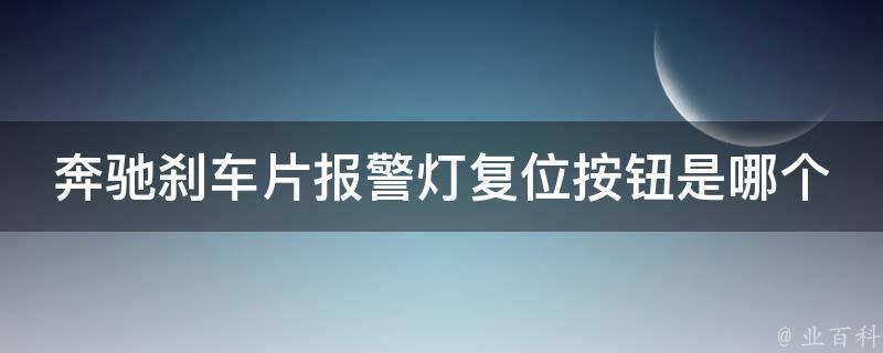 奔驰刹车片报警灯复位按钮是哪个标志的