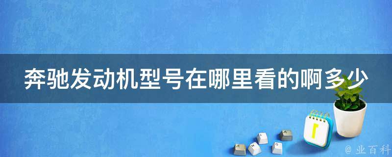 奔驰发动机型号在哪里看的啊多少钱一个(详解奔驰发动机型号及**参考)