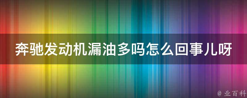 奔驰发动机漏油多吗怎么回事儿呀_详解奔驰发动机漏油原因及解决方法