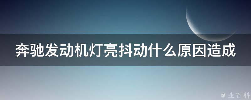 奔驰发动机灯亮抖动什么原因造成的呢