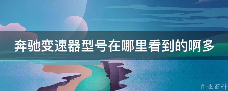 奔驰变速器型号在哪里看到的啊多少钱_详细解析奔驰变速器型号及**