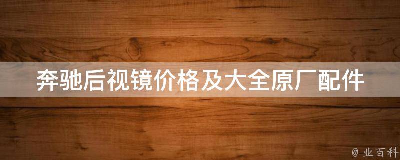 奔驰后视镜**及大全(原厂配件、维修、改装等详细指南)