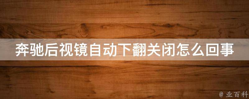 奔驰后视镜自动下翻关闭怎么回事教程_解决方法大全