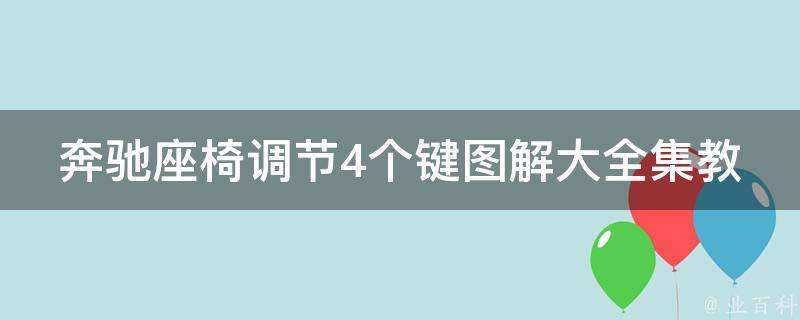 奔驰座椅调节4个键图解大全集教程图片