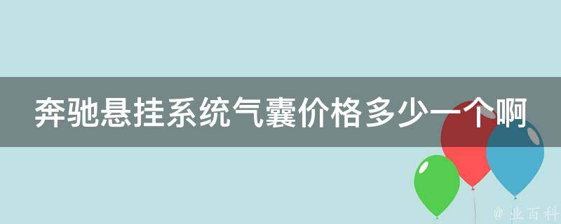 奔驰悬挂系统气囊**多少一个啊