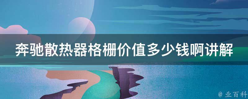 奔驰散热器格栅价值多少钱啊讲解_附最新市场**和购买指南