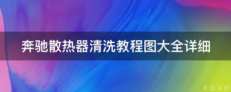 奔驰散热器清洗教程图大全_详细步骤+常见问题解答+清洗工具推荐