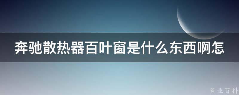 奔驰散热器百叶窗是什么东西啊怎么拆开讲解