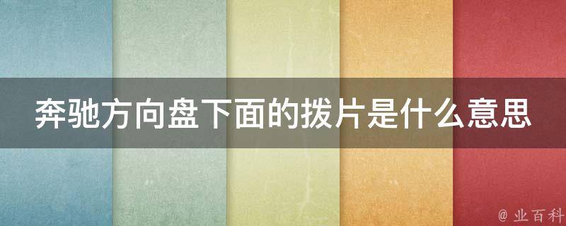 奔驰方向盘下面的拨片是什么意思_详解AMG变速器拨片功能及使用方法