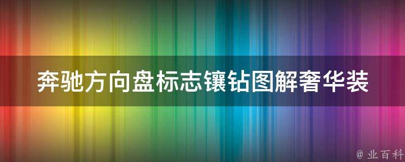 奔驰方向盘标志镶钻图解(奢华装饰让你的车更有格调)