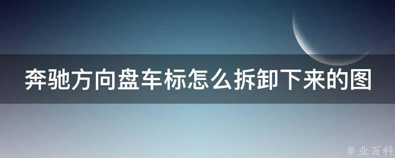 奔驰方向盘车标怎么拆卸下来的图解_详细步骤和注意事项