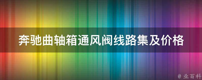 奔驰曲轴箱通风阀线路集及**_原厂配件购买指南