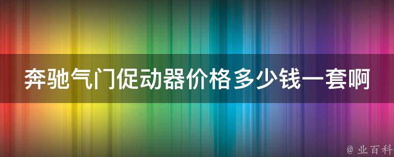 奔驰气门促动器**多少钱一套啊