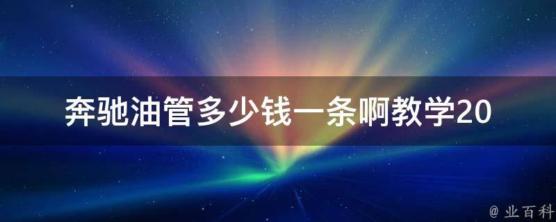 奔驰油管多少钱一条啊教学(2021最新奔驰油管安装教程及**解析)