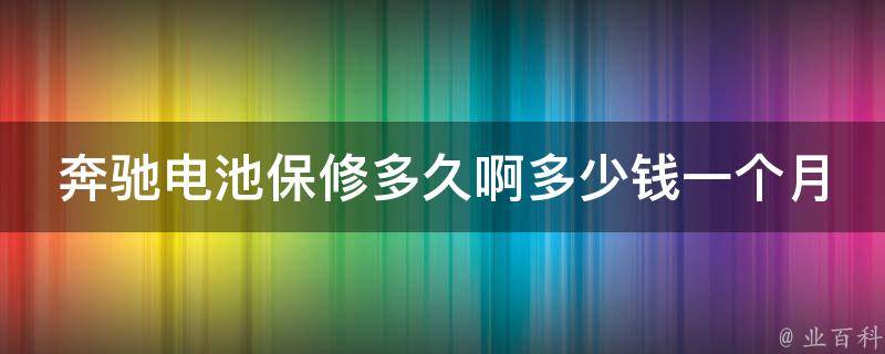 奔驰电池保修多久啊多少钱一个月啊_详解奔驰电池保养费用及保修期限